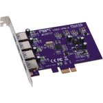 Load image into Gallery viewer, Sonnet Allegro 4-Port USB 3.1 Gen 1 PCI Express Card, showing the four blue USB-A ports and PCIe connector.
