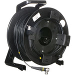 Load image into Gallery viewer, FieldCast 2Core Single-Mode Ultra-Light fiber optic cable neatly wound on a black Schill GT310 professional winding drum.