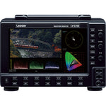 Load image into Gallery viewer, Front view of the Leader LV5350 Waveform Monitor with its 7-inch touchscreen displaying a colorful waveform and vectorscope for 4K video analysis.