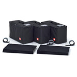 Load image into Gallery viewer, Set of three black HPRC padded Cordura bags with internal dividers, shown arranged for organizing camera gear and accessories.