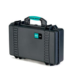Load image into Gallery viewer, Front view of the black HPRC 2530 unbreakable waterproof hard case, closed and showing its handle and latches.
