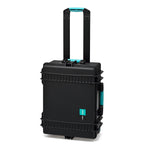 Load image into Gallery viewer, Front view of the black HPRC 2600W wheeled hard case, closed and standing upright.