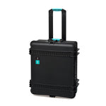 Load image into Gallery viewer, Front view of the HPRC 2700W black waterproof hard case with wheels and an extended trolley handle.