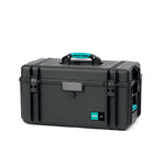Load image into Gallery viewer, HPRC 4300 waterproof hard case in black, shown closed from a three-quarter angle with its ergonomic handle visible.