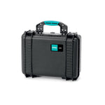 Load image into Gallery viewer, HPRC 2400 black waterproof hard case, shown closed from a three-quarter angle on a white background.