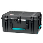 Load image into Gallery viewer, Front view of the black HPRC 2780W wheeled protective case, showing the latches, ergonomic handle, and reinforced corners.