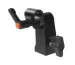 Load image into Gallery viewer, Upgrade Innovations Spigot Mount with a 15mm Ball-Loc Pivot Clamp, shown in anodized black aluminum with custom O-rings.