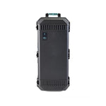 Load image into Gallery viewer, Front view of the black HPRC 5200 wheeled waterproof hard case, closed and standing upright.