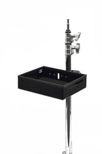 Load image into Gallery viewer, Adicam Utility Box mounted to a production cart C-stand, holding various camera accessories and tools.