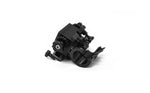 Load image into Gallery viewer, Front view of the adicam Hard Mount, showing the 48-51mm clamp, tilting end block, and adjustment knobs, made from black CNC aluminum.
