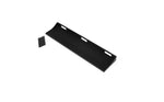 Load image into Gallery viewer, adicam Top Shelf Tray in black aluminum, mounted on an equipment cart, showing the raised lip and organized workspace with accessories.
