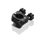 Load image into Gallery viewer, Inovativ 1.75-inch Accessory Crossbar Clamp shown in black anodized aluminum, ready to be mounted onto a cart's crossbar.
