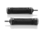 Load image into Gallery viewer, A pair of black Inovativ Load Handles with ODI Ruffian grips, designed for the Deploy Gen IV workstation cart, shown against a white background.