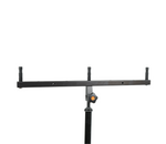 Load image into Gallery viewer, Upgrade Innovations Whaley Triple Header to Spigot Adapter mounted on a light stand, showing the cross rail with three baby pins attached for holding accessories.