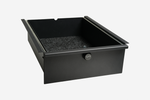 Load image into Gallery viewer, Adicam Mule bottom drawer with combination lock, installed underneath the lower shelf of a professional film cart.