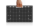 Load image into Gallery viewer, Inovativ DigiPlate Pro, a black aluminum mounting plate with a grid of 161 threaded holes, shown on a clean white background.