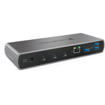 Load image into Gallery viewer, Front view of the Sonnet Echo 11 Thunderbolt 4 Dock, showing its array of ports including Thunderbolt 4, USB-A, an SD card slot, and an audio jack.