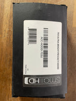 Load image into Gallery viewer, SmallHD Sunhood Cage combo mounted on a SmallHD 703 Ultrabright monitor, shown from a three-quarter angle against a white background.