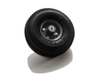 Load image into Gallery viewer, Complete Inovativ tire replacement kits in 6-inch, 8-inch, and 10-inch sizes, showing tires, tubes, hubs, and black powder-coated rims.