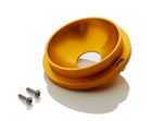 Load image into Gallery viewer, Inovativ 150mm Ball Mount in signature anodized orange, shown with included mounting hardware.