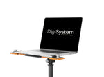 Load image into Gallery viewer, Inovativ Lite Kit fully assembled with a laptop, mounted on a c-stand, showcasing a professional on-location digital workstation.