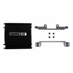 Load image into Gallery viewer, SmallHD Sunhood attached to the 703 Bolt Monitor, providing shade and showing the additional accessory mounting points on its frame.