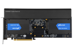 Load image into Gallery viewer, Sonnet Fusion Dual U.2 SSD PCIe Card showing the two SFF-8639 U.2 connectors and the PCIe interface.