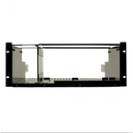 Load image into Gallery viewer, SymplySPARK 4U rack mount kit with the 8-bay desktop storage unit installed, showing the front panel and secure mounting ears in a server rack.