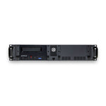 Load image into Gallery viewer, Front view of the SymplyPRO 2RU SAS Rack LTO-9 Tape Drive System, showing the single full-height drive bay and rackmount ears.