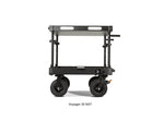 Load image into Gallery viewer, The Inovativ Voyager NXT professional production cart fully assembled with top and bottom shelves, shown in a studio environment.