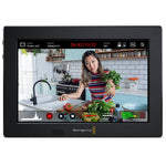 Load image into Gallery viewer, Front view of the Blackmagic Design Video Assist 7-inch 3G on-camera monitor and recorder displaying a vibrant image.