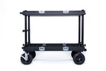 Load image into Gallery viewer, The adicam MAX heavy-duty film cart, fully assembled on a studio floor, showing its two-tiered structure and large pneumatic wheels.