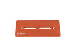 Load image into Gallery viewer, Front view of the adicam Dove Tail Plate, showing the precision-milled aluminum construction and universal quick release mounting channel.