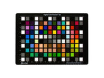 Load image into Gallery viewer, Calibrite Digital ColorChecker SG chart held up against a neutral background, showing its 140 color and grayscale patches.