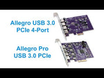 Load and play video in Gallery viewer, Sonnet Allegro 4-Port USB 3.1 Gen 1 PCI Express Card