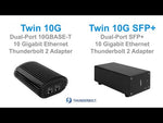 Load and play video in Gallery viewer, Sonnet Twin 10G Thunderbolt 3 Dual-Port 10 Gigabit Ethernet Adapter