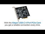 Load and play video in Gallery viewer, Sonnet Allegro USB-C 4-Port PCIE Card Thunderbolt Compatible