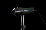 Load image into Gallery viewer, Klein K-80 Colorimeter with lens guard on, resting next to its included black carrying case and tripod.