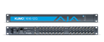 Load image into Gallery viewer, Front view of the AJA KUMO 1616-12G Compact 16x16 12G-SDI Router, showing its 1RU chassis and control buttons.