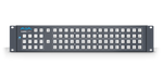 Load image into Gallery viewer, Front view of the AJA KUMO CP2 2RU Control Panel, showing the array of 80 illuminated buttons for source and destination routing.