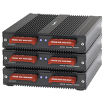 Load image into Gallery viewer, Three stacked Sonnet SF3 RED MINI-MAG readers with cards inserted