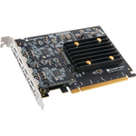 Load image into Gallery viewer, Sonnet Allegro Pro USB-C 8-Port PCIe Card showing the full-length circuit board and the rear bracket with eight USB-C ports.