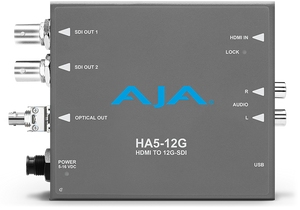 AJA Mini-Converters HA5-12G HDMI 2.0 to 12G-SDI Converters