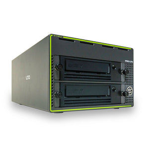 SymplyPRO LTO XTH Desktop SAS SFF-8644 Interface Dual Drive Enclosure, Single LTO Tape Drive