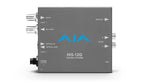 Load image into Gallery viewer, AJA Hi5 SDI to HDMI Mini-Converter, a compact black device with SDI and HDMI ports.
