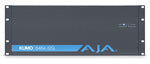 Load image into Gallery viewer, Front view of the AJA KUMO 64x64 Compact 12G-SDI Router, a 4RU unit showing its control interface.
