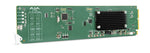 Load image into Gallery viewer, Front view of the AJA OG-12GM openGear card, showing its circuit board and rear I/O panel with four BNC connectors.

