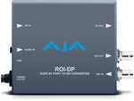 Load image into Gallery viewer, AJA ROI Scan Converter, a compact black box with video and audio ports for signal conversion.

