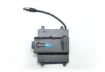 Load image into Gallery viewer, The TVLogic BB-F7H-S battery bracket, designed to attach to the back of a monitor and hold a Sony NP-F style battery.
