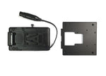 Load image into Gallery viewer, Front view of the TVLogic V-Mount-250C battery adapter plate, showing the V-Mount locking mechanism.
